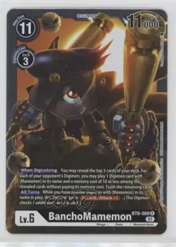 2022 Digimon Card Game - New Awakening (BT8) Rare BanchoMamemon #BT8-068 gl9 - Image 1