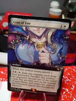 1 x Coin of Fate - Extended Art - Commander: Final Fantasy - NM-Mint - MTG - Image 1