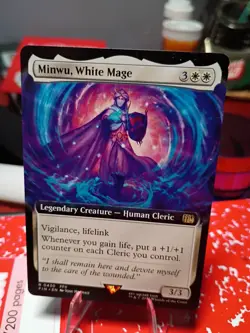 Minwu, White Mage Extended Art - FIN 0430 NM - MTG Magic - Image 1