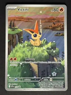 Victini Illustration Rare SVP 208 Black Bolt White Flare Pokemon Card Promo - Image 1