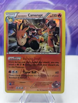 2015 Pokemon TCG Team Magma's Camerupt 2/34 Double Crisis Holo LP - Image 1