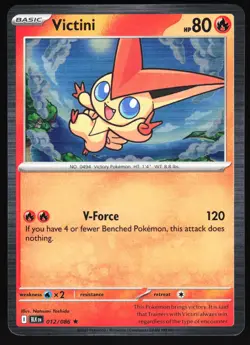 Victini 012/086 Pokemon SV: Black Bolt HOLO Rare NM - Image 1