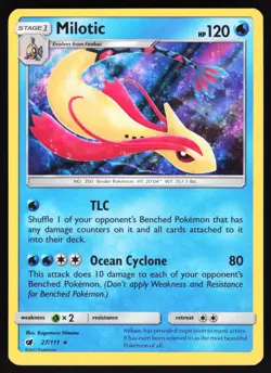 Milotic 27/111 Pokemon SM - Crimson Invasion Holo Rare NM - Image 1