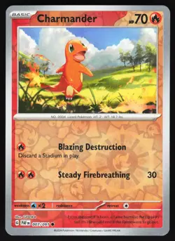 Charmander - 007/091 Pokemon SV: Paldean Fates Reverse Holo Common NM - Image 1