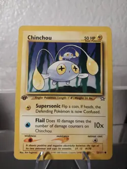 Pokemon - Neo Genesis - Chinchou 55/111 1st Edition MP Card - Image 1
