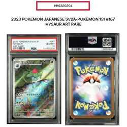 PSA 10 Ivysaur AR sv2a 167/165 Pokemon Card 151 2023 Japanese Pokemon Card - Image 1