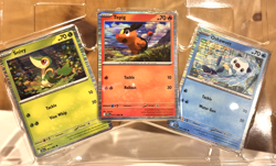 Snivy 001 Tepig 011 Oshawott 021 FOIL HOLO X3 Pokemon Black Bolt White Flare NEW - Image 1