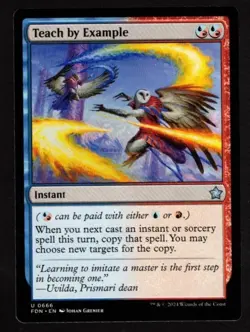 4x Teach by Example-Magic the Gathering-MTG-Foundations-Near Mint-4x - Image 1