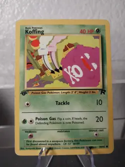 Pokemon - Team Rocket - Koffing 58/82 1st Edition MP Card - Image 1