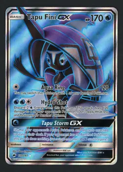 Tapu Fini GX 133/147 Burning Shadows Ultra Rare Full Art Pokemon TCG - Image 1