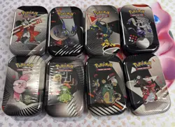 8 x Black Bolt & White Flare Pokemon TCG Unova Mini Tins 1 Art Set Bundle 2 - Image 1