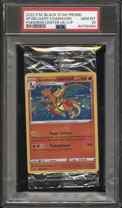 2022 POKEMON BLACK STAR PROMO CELLO PACK SP.DELIVERY CHARIZARD POKEMON UK-C/P - Image 1