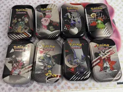 8 x Black Bolt & White Flare Pokemon TCG Unova Mini Tins 1 Art Set Bundle 1 - Image 1