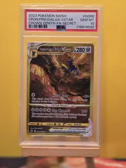 2023 Pokemon Origin Forme Dialga Vstar GG68 Gold Crown Zenith PSA 10 GEM MINT - Image 1