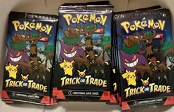 Pokemon Cards Sealed Booster Packs: Bulk Lot 25 Packs, 75 Cards Trick or Trade - Image 1