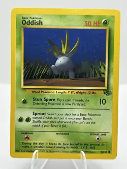 Oddish 58/64 Jungle Regular Unlimited Common TCG Pokemon Card LP - Image 1
