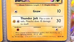 Pikachu 58/102 NM Near Mint Yellow Cheeks Base Set Pokemon Card WOTC 1999 - Image 3