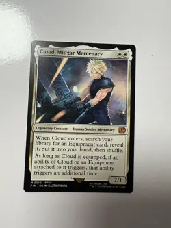 MTG Cloud, Midgar Mercenary Final Fantasy Magic the Gathering Card #010 - Image 1