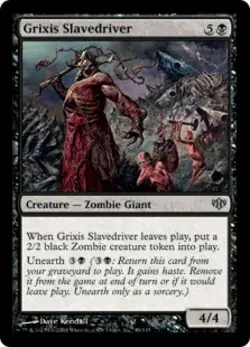 Grixis Slavedriver -Foil Medium Play MTG Conflux - Image 1