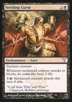 Nettling Curse -Foil Medium Play MTG Dissension - Image 1
