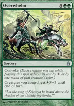 Overwhelm -Foil Medium Play MTG Ravnica - Image 1