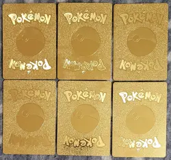 Pokemon Custom Fan Art Pikachu Tag Team Cosplay Lot of 6 Gold Foil Cards NM - Image 2