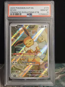 2025 POKEMON SVP EN-SV BLACK STAR PROMO EEVEE 173 PSA 10 - Image 1