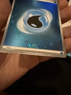 Pokemon TCG 151 Cosmos Holographic Water Energy W HD Arrow Swirl Near Mint - Image 2