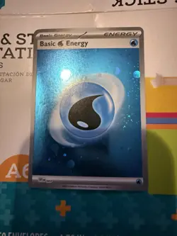 Pokemon TCG 151 Cosmos Holographic Water Energy W HD Arrow Swirl Near Mint - Image 3
