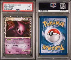 ESPEON 2010 POKEMON UNDAUNTED HG & SS #81 ULTRA RARE - PSA 9 MINT - Image 1