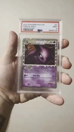 ESPEON 2010 POKEMON UNDAUNTED HG & SS #81 ULTRA RARE - PSA 9 MINT - Image 2
