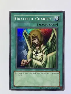 Yugioh Graceful Charity Unlimited Holo SDP-040 Lightly Played - Image 1