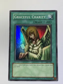 Yugioh Graceful Charity Unlimited Holo SDP-040 Lightly Played - Image 2