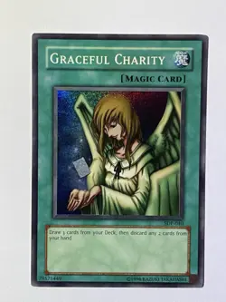 Yugioh Graceful Charity Unlimited Holo SDP-040 Lightly Played - Image 3