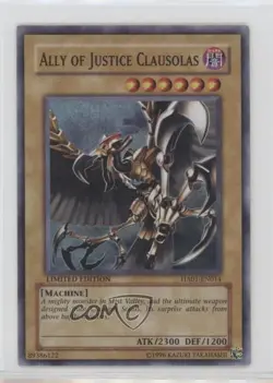 Ally of Justice Clausolas Limited Edition YuGiOh Hidden Arsenal 1 2009 nh3 - Image 1