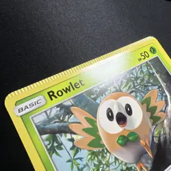 ERROR Rowlet SM01 Black Star Promo Jumbo Pokemon Card Crimp Misprint - Image 2