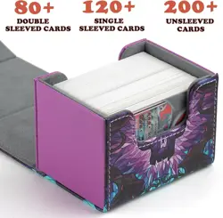 Deck Box for MTG Cards, Trading Commander Deck Case Holds 120+ Sleeved Cards, PU - Image 4