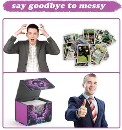 Deck Box for MTG Cards, Trading Commander Deck Case Holds 120+ Sleeved Cards, PU - Image 5