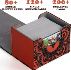 Deck Box for MTG Cards, Trading Commander Deck Case Holds 120+ Sleeved Cards, PU - Image 3