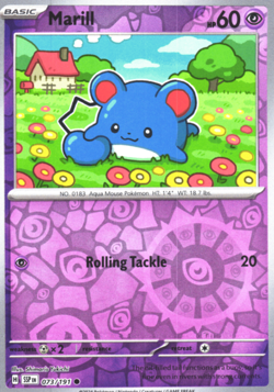 Marill 073/191 Near Mint Reverse Holo Surging Sparks Pokemon Shipnow - Image 1