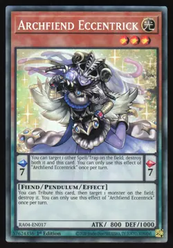 Archfiend Eccentrick - RA04-EN017 - Collector's Rare - 1st Edition Yugioh - Image 1