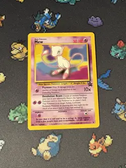 Pokemon Card Mew #8 Non Holo Black Star Promo WOTC - (LP) - Image 1