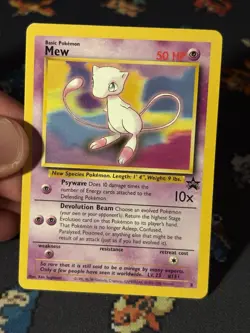 Pokemon Card Mew #8 Non Holo Black Star Promo WOTC - (LP) - Image 2
