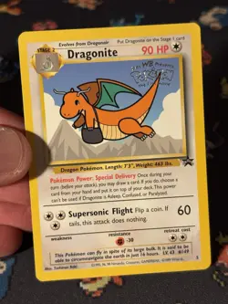 Pokemon Card Dragonite #5 First Movie Stamped Black Star Promo WOTC - (NM) - Image 2
