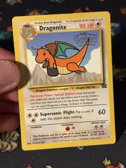 Pokemon Card Dragonite #5 First Movie Stamped Black Star Promo WOTC - (MP) - Image 2