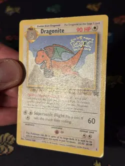 Pokemon Card Dragonite #5 First Movie Stamped Black Star Promo WOTC - (MP) - Image 3