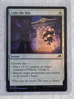 MTG Light the Way FOIL #24 Kamigawa Neon Dynasty Magic Gathering Card NM - Image 5