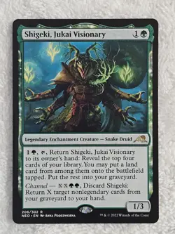 MTG Shigeki, Jukai Visionary #206 Kamigawa Neon Dynasty Magic Card Rare NM - Image 2