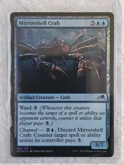MTG Mirrorshell Crab FOIL #63 Kamigawa Neon Dynasty Magic Gathering Card NM - Image 4