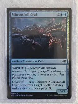 MTG Mirrorshell Crab FOIL #63 Kamigawa Neon Dynasty Magic Gathering Card NM - Image 5